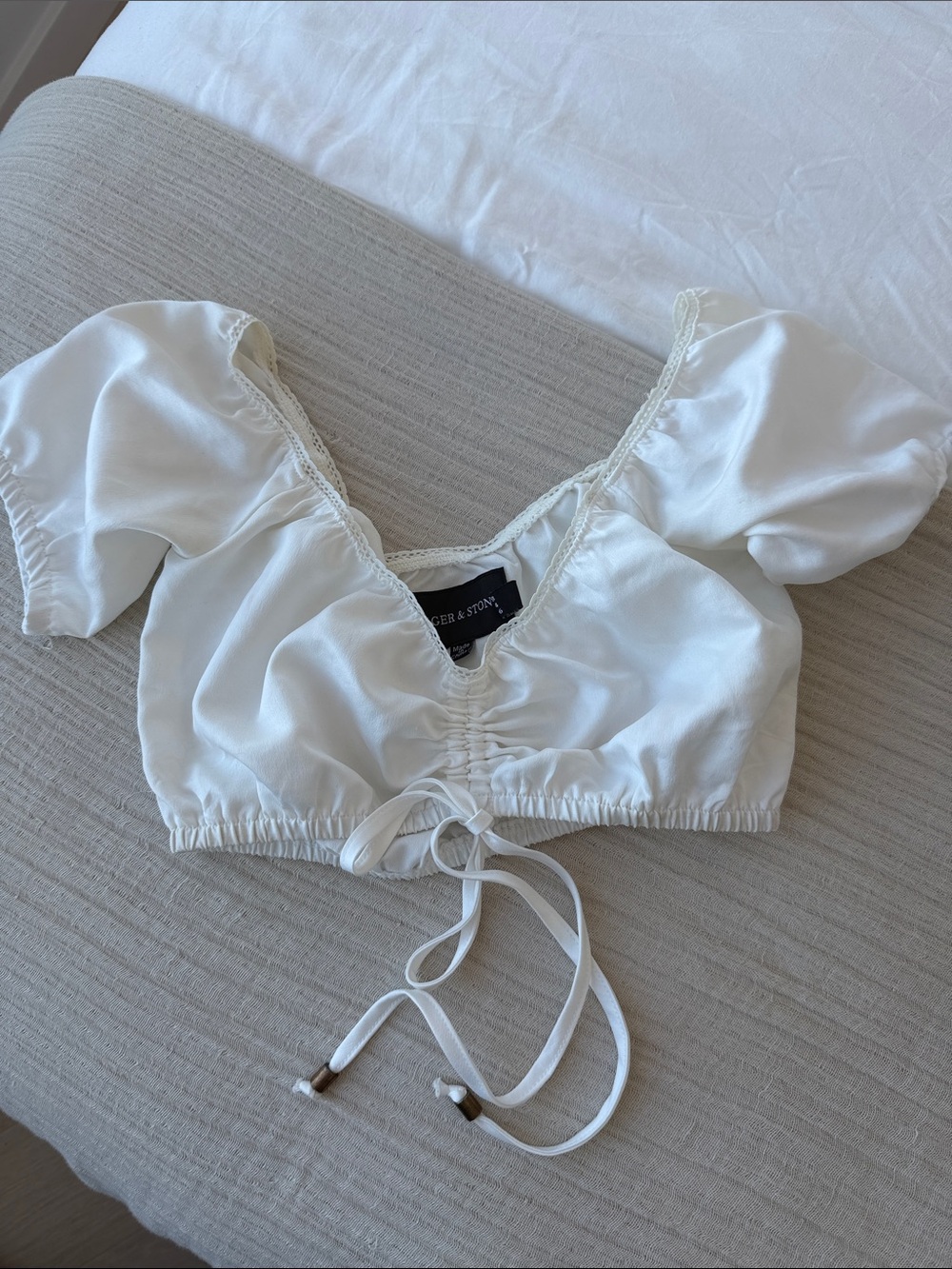 Ruched Crop Top by Jagger & Stone